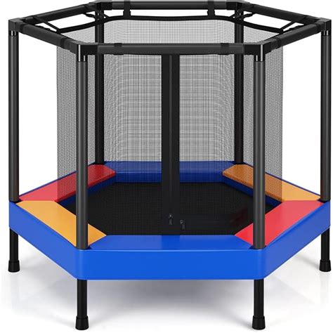 COSTWAY Trampolino Elastico Per Bambini 122 X 87 Cm Tappeto Elastico