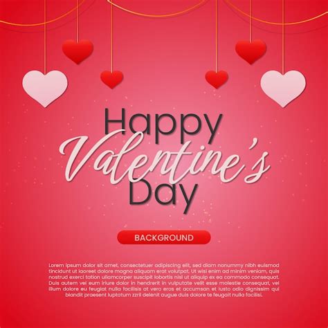 Premium Vector Happy Valentines Day Greeting Background