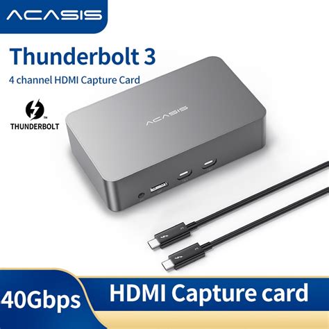 ACASIS Thunderbolt 3 4 HDMI Channel Video Capture Card Camera Inputs