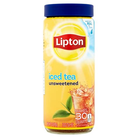 3 Pack Lipton Unsweetened Black Iced Tea Mix 30 Qt