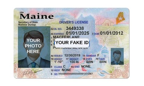 Maine Fake Id Template Your Fake Id Templates