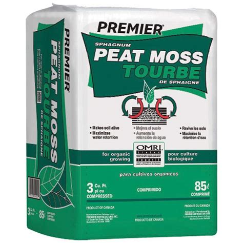 Premier 3 Cu Ft Peat Moss 0092 The Home Depot