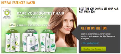 Bzzagent Canada Free Samples Free Herbal Essences Naked Products