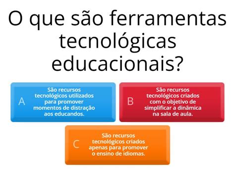 Atividade Ferramentas digitais para a educação Quiz