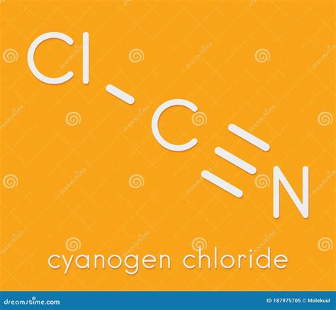 Cyanogen Chloride Toxic Gas Molecule. Skeletal Formula. Stock Illustration - Illustration of ...