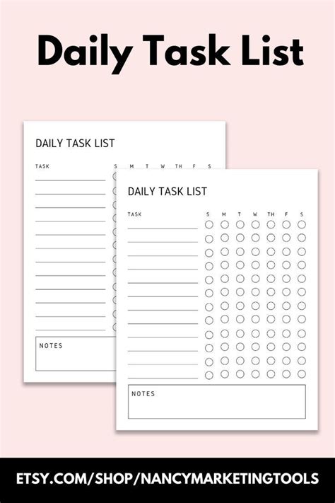 Task List Printable