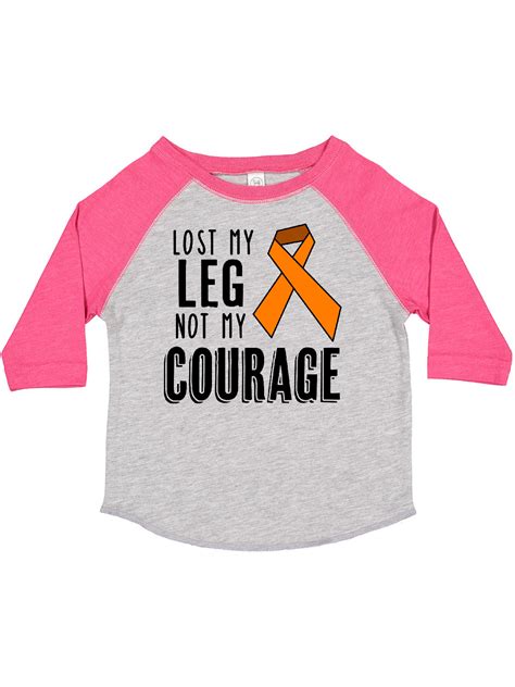 Inktastic Lost My Leg Not My Courage Limb Loss Awareness Orange Ribbon