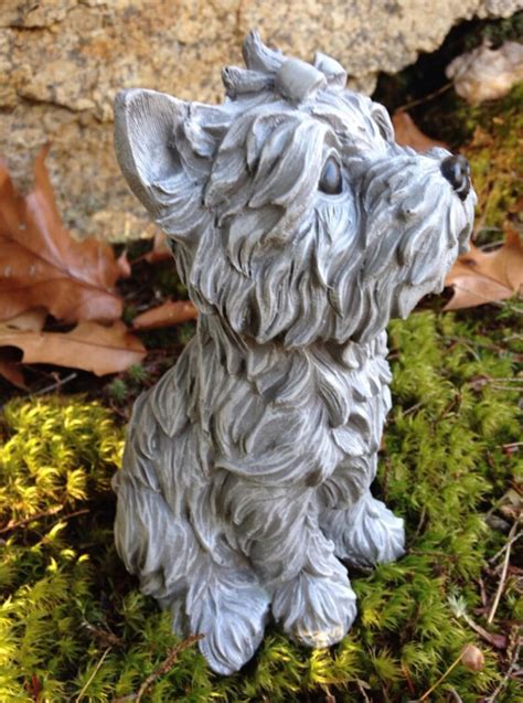 Yorkshire Terrier Garden Statue Yorkie Figure Dog Garden - Etsy