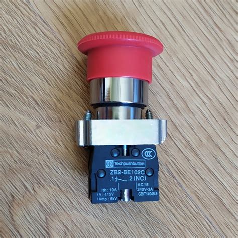 22mm Nc Red Mushroom Emergency Stop Push Button Switch 600v 10a Zb2 Be102c