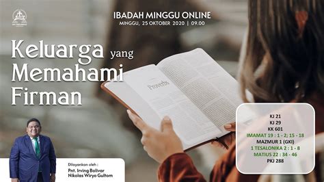 Ibadah Minggu Online Gki Perumnas Youtube