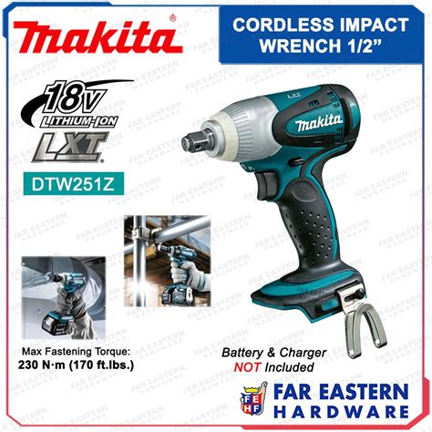 Makita Dtw Z Cordless Impact Wrench Drive V Baretool Mkpt