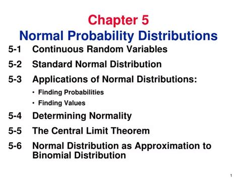 PPT Chapter 5 Normal Probability Distributions PowerPoint