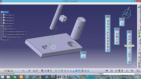 Catia V Offset Constraint Youtube