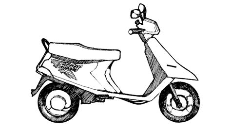 Dibujo De Scooter Para Colorear Y Pintar 51258