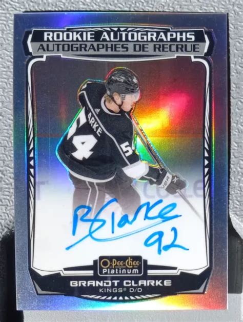 Brandt Clarke Kings O Pee Chee Platinum Rookie Autographs