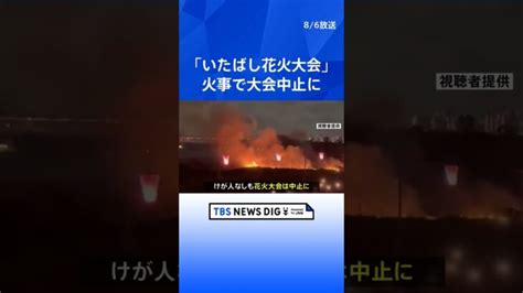 「いたばし花火大会」 会場の河川敷で枯草2000平方メートルが燃える火事 大会中止に 花火から燃え移ったか Shorts ｜tbs News