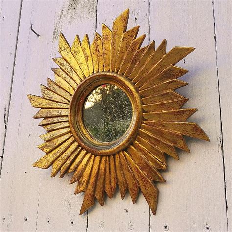 Miroir Soleil En Bois Dor D Coration Vintage Acolytes Antique