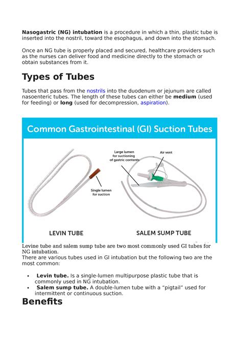 Nasogastric Intubation Nasogastric Ng Intubation Is A Procedure In