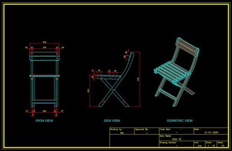 Rikicad I Will Design Wooden Chairs In Autocad For 10 On Autocad Wooden Chair