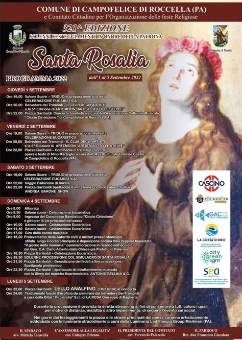 Festa Patronale Di Santa Rosalia Campofelice Di Roccella Pa