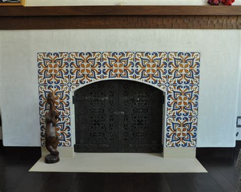 Spanish Tile Fireplace | Houzz