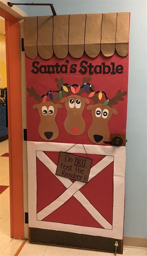 Santa S Stable Classroom Door Decorations