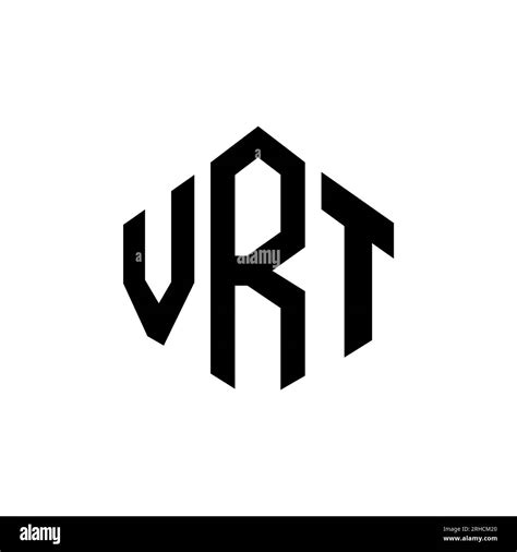 Logo De Lettre Vrt Avec Forme De Polygone Logo En Forme De Polygone Et