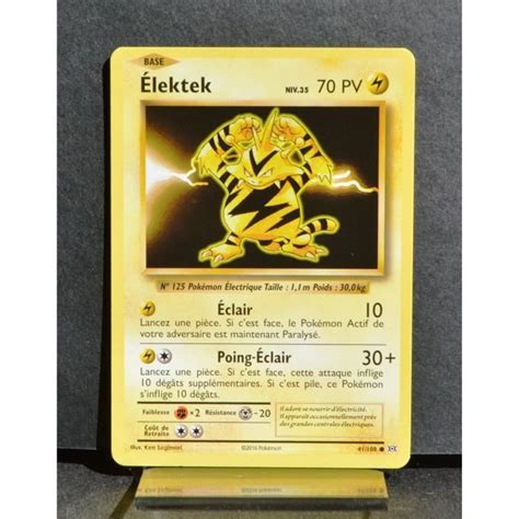 Carte Pokémon 41 108 Elektek Niv 35 70 PV XY Évolutions NEUF FR