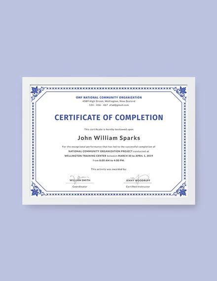 32+ Completion Certificate Examples, Templates in Word, Pages ...