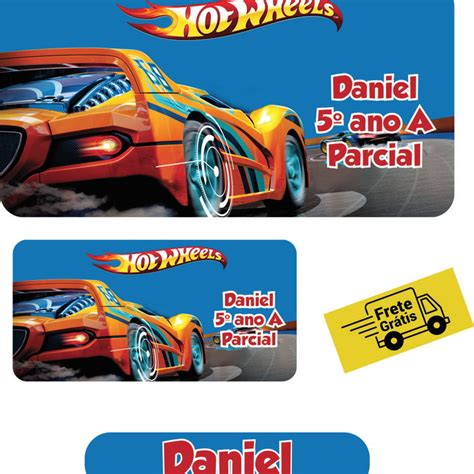 Etiquetas Escolares Hot Wheels 100 unidades FRETE GRÁTIS Elo7