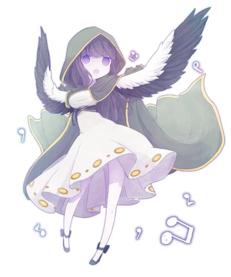 The Big Imageboard Tbib 1girl Beamed Eighth Notes Black Feathers