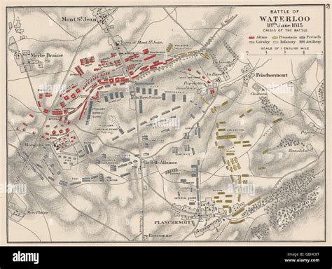 BATTLE OF WATERLOO 18th June 1815 Crisis Of The Battle 1907 Antique