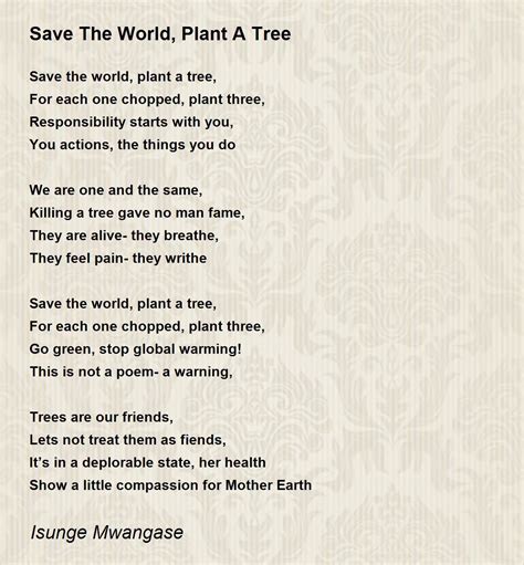 Tree Dedication Ceremony Poem | Sitedoct.org