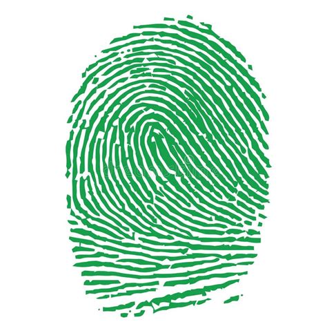 Green Fingerprint Tree Vector Stock Vector Illustration Of Mark