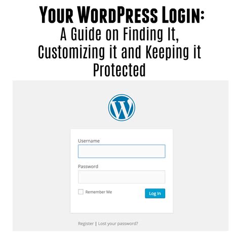 wordpress login  guide  finding  customizing