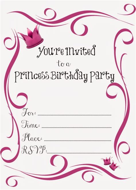 Free Printable Birthday Invite Design Bagvania