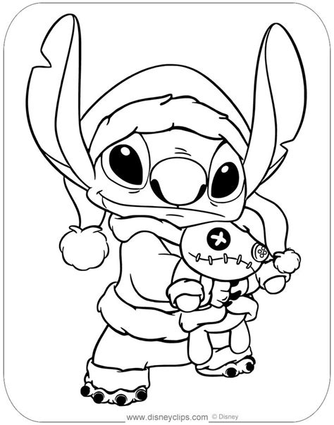 Stitch Christmas Coloring Pages Coloriage Disney Coloriage Image