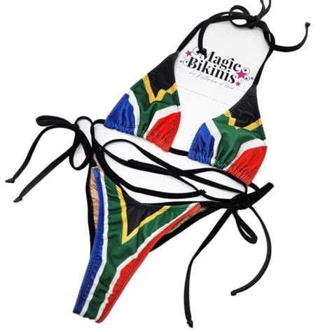South Africa Flag Bikini Shop Style Magic Bikinis