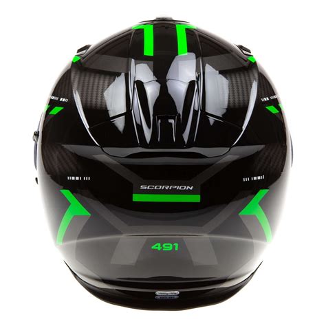 Casque Int Gral Scorpion Exo Spin Noir Vert Ece Casque