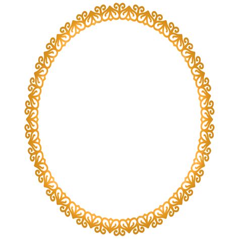 Golden Border Oval Frame Borders Oval Oval Border Png Transparent