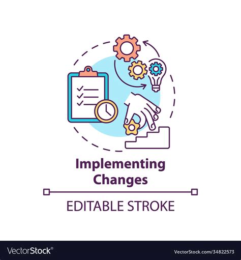 Implementing Changes Concept Icon Royalty Free Vector Image