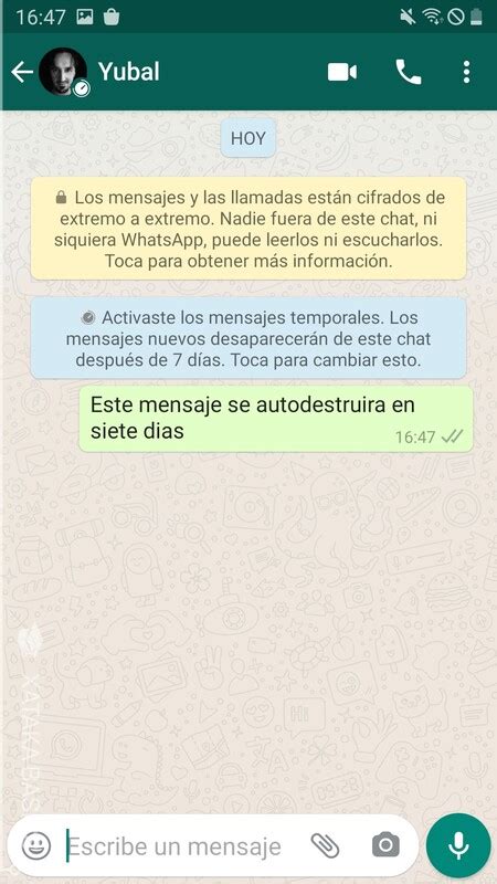 Mensajes Temporales De Whatsapp Qu Son Qu L Mites Tienen Y C Mo Usarlos