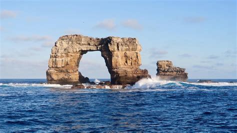 Darwin Arch, the famous landmark of Darwin Island with one of Galapagos most spectacular dive ...