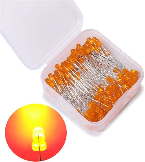 Amazon 3mm Orange LED Light 120 Pcs Led Emitting Diodes 3mm Led