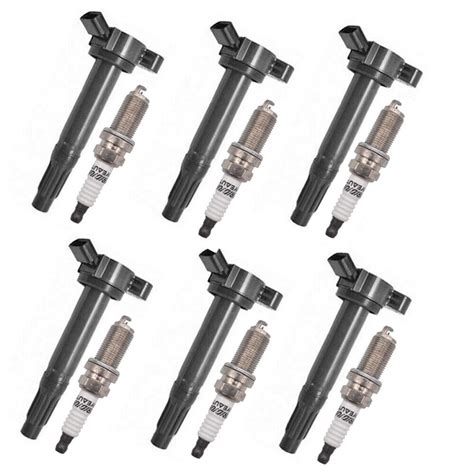 6X Ignition Coil 6x Spark Plug For Camry Avalon Rav4 Sienna Venza