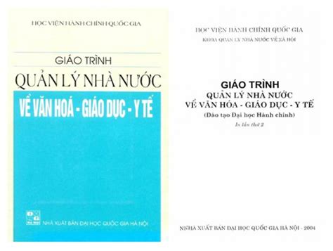 Giáo trình quản lý nhà nước về văn hóa PDF