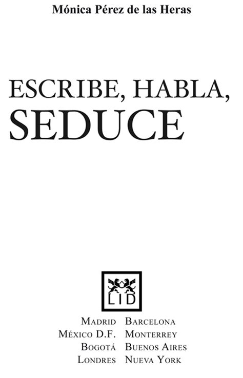 Portada Interior Escribe Habla Seduce Book