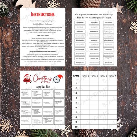 Christmas Minute to Win It Games Printable Christmas Party Games ...