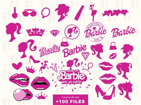 Barb Svg Bundle Svg Princess Silhouette Pink Doll Svg Girl Svg