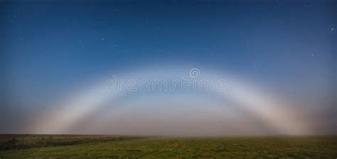 Moonbow or Nocturnal Rainbow at Night, Mystic View Stock Image - Image of light, halo: 240921429